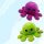 Mood plush, reversible mood octopus purple-green