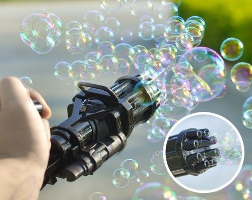 Giant bubble-blowing machine gun for children - the hit of the summer Black