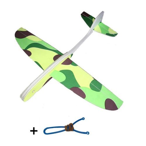 Sponge flying model that can be fired with a slide Green