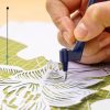 Decupare de artist decorativ, tăiere de hârtie tăiată cu capac rotativ