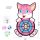 Hook-and-loop target ball board with gift ball Cat
