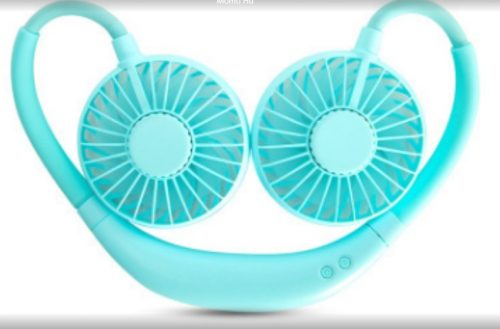Mini fan, portable fan, neck fan Blue