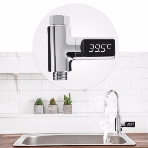 Digital faucet thermometer