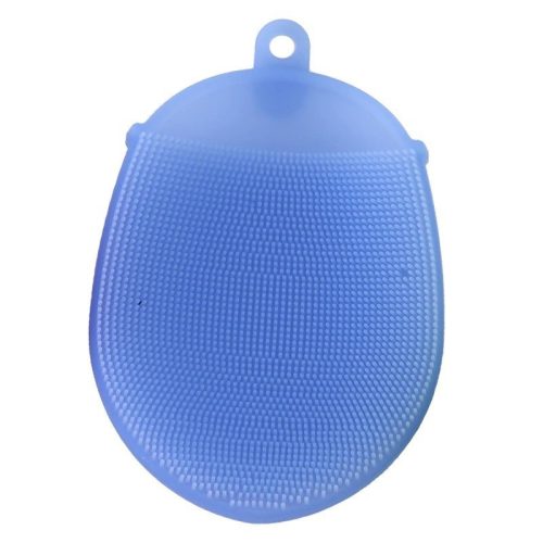 Silicone finger-pullable dishwashing sponge Blue
