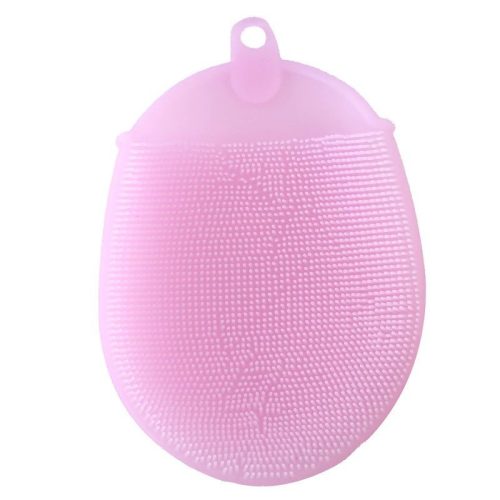 Silicone finger-pullable dishwashing sponge Pink