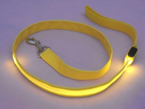 Illuminated leash yellow