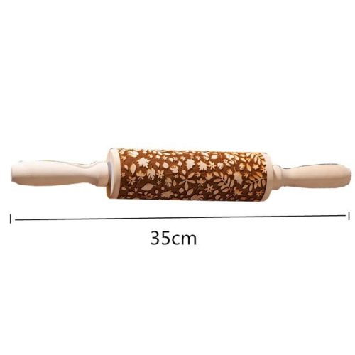 Patterned rolling pin, patterned stretcher - Christmas Inda pattern