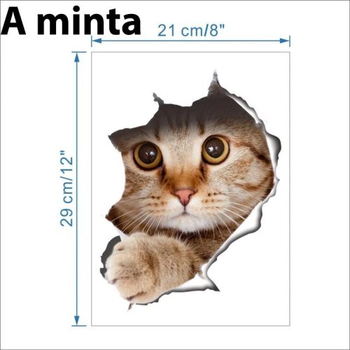 3D Cat Sticker - The pattern