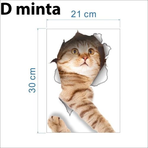 3D Cat Sticker - Pattern D