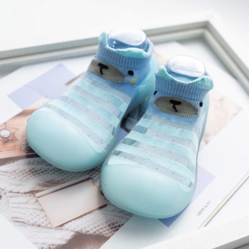 Pantofi pentru bebeluși din silicon - blue (14.5 cm)