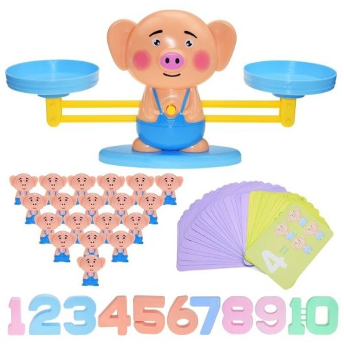 Animal scale game, math game pig