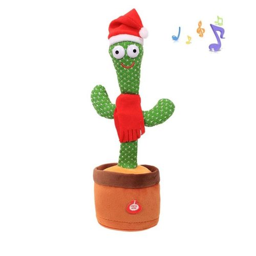 Mówiący, tańczący kaktus, interaktywna zabawka Święty Mikołaj