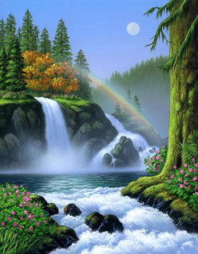 Diamond Puzzle - Rainbow Waterfall