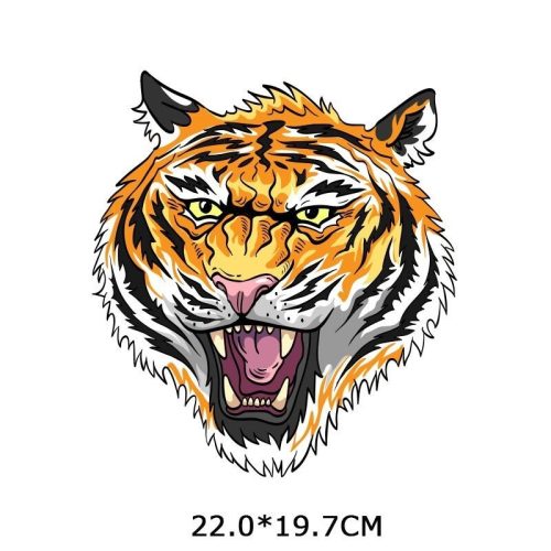 Iron-on sticker orange tiger