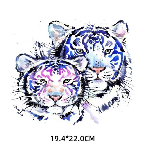 Iron-on sticker tiger with watercolor effect