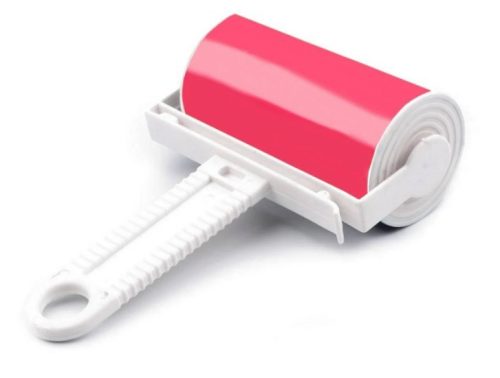 Lint removal roller, washable Pink