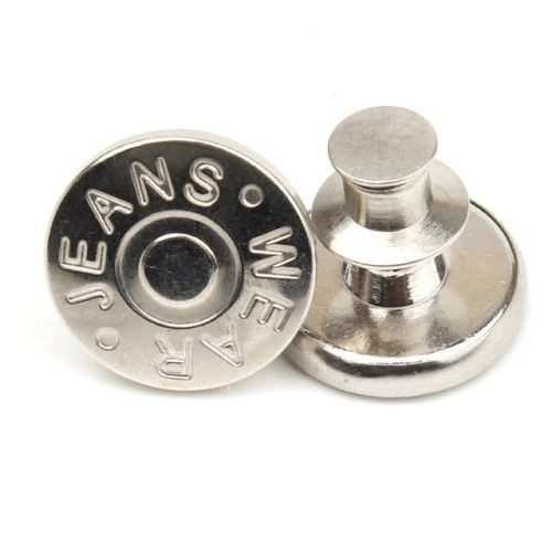 Quick button for Jeans - ''Jeans'' Silver