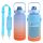 Wasserflaschenhalter mit Schultergurt blau-orange