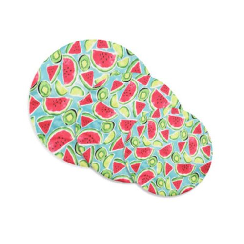 Washable textile dish cover set melon