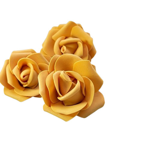 Trandafir din spuma de 6 cm color caramel