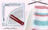 Knitting pattern calculator and knitting needle gauge