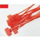 Cable tie with colored labels (100 pcs) - Red