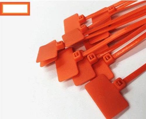 Kabelbinder mit farbigen Etiketten (100 Stück) – Orange