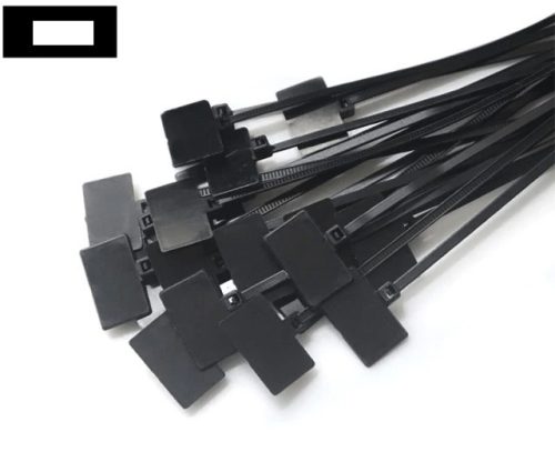 Cable tie with colored labels (100 pcs) - Black