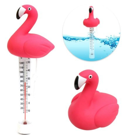 Wassertemperaturanzeige in Flamingo-Form für den Pool