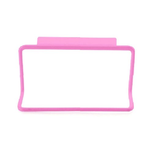 Kitchen towel holder that can be hung on a cupboard door Pink