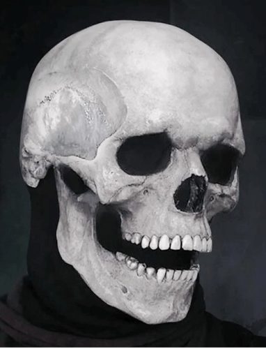 Mască de craniu cu maxilar mobil Clear