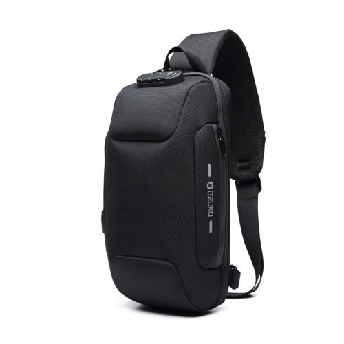 OZUKO safety lock backpack (18×10×35 cm) Black