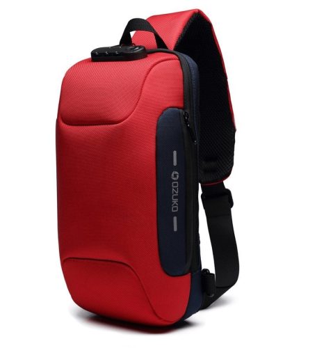 OZUKO safety lock backpack (18×10×35 cm) Red