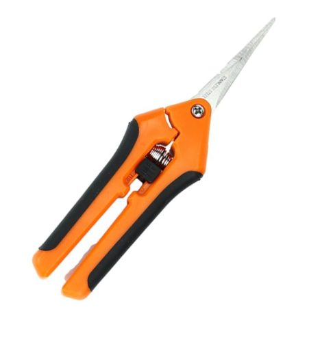 Garden shears with a straight blade - orange