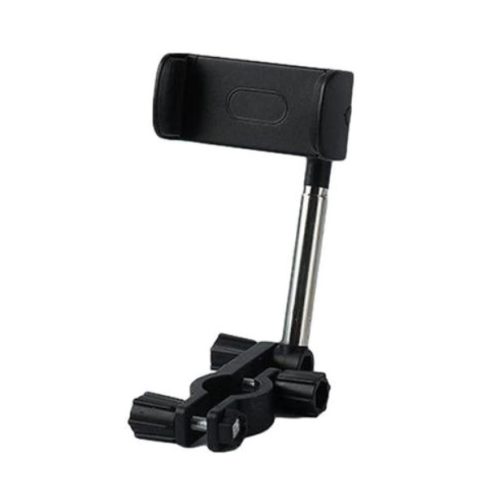 Telescopic mobile phone holder in the car that can be attached to the seat or rearview mirror - black