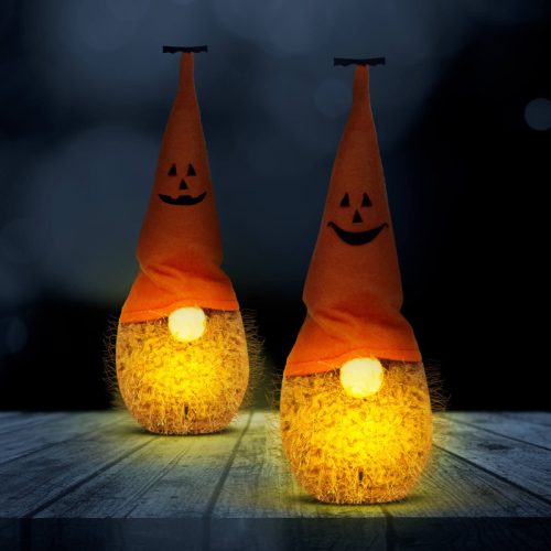 Spiriduș cu LED de Halloween - poliester - 20 cm