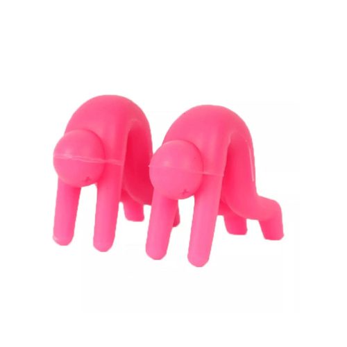 Silicone anti-spill holder, 2 pcs Pink