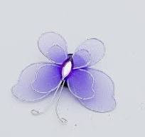 Fluture violet cu piatra 5 cm