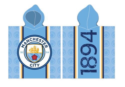 Manchester City 100% cotton poncho - 60x120 cm