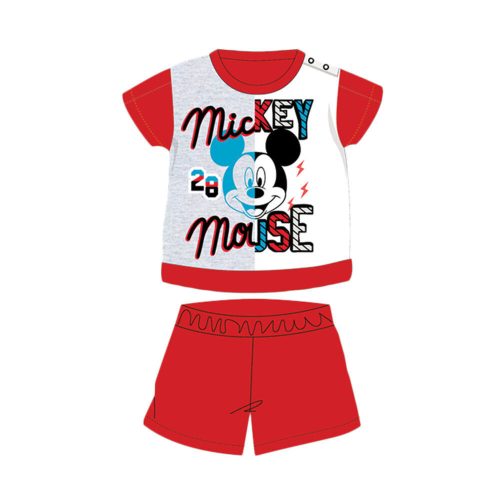 Summer short-sleeved cotton baby pajamas - Disney Mickey Mouse - red - 92