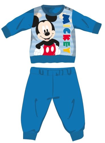 Disney Mickey Mouse Winter dicker Baby-Pyjama – Baumwollflannel-Pyjama – Hellblau – 92