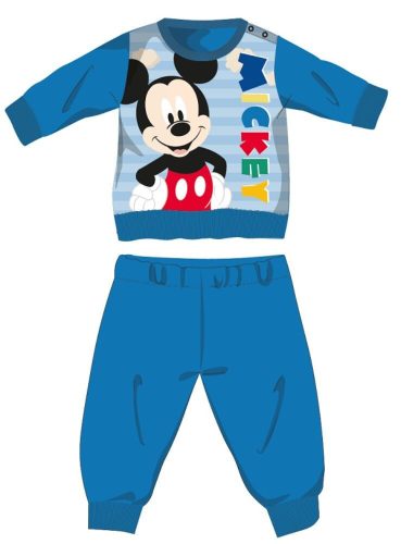 Disney Mickey mouse winter thick baby pajamas - cotton flannel pajamas - light blue - 92