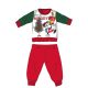 Disney Mickey mouse winter thick Christmas baby pajamas - cotton flannel pajamas - red-green - 92