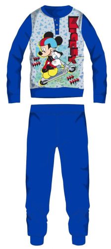 Disney Mickey mouse winter thick children's pajamas - cotton flannel pajamas - medium blue - 110