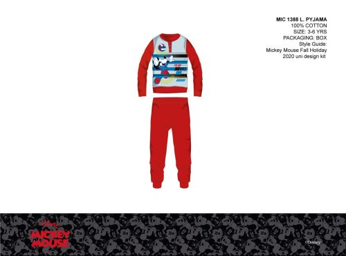 Pijamale pentru copii din bumbac túdane Disney Mickey mouse - pijamale din jersey - red - 110