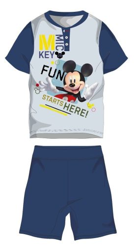 Disney Mickey Mouse Sommer-Kurzarm-Kinderpyjama – Pyjama aus Baumwolljersey – Dunkelblau – 104