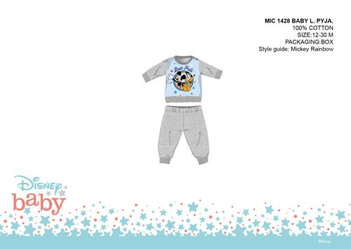 Disney Mickey Mouse baby pajamas - jersey cotton pajamas - gray - 86