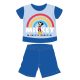 Disney Mickey Mouse summer short-sleeved baby pajamas - cotton jersey pajamas - with heart pattern - medium blue - 86