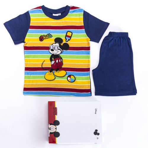 Mickey mouse boy's cotton pajamas - short-sleeved pajamas - summer ensemble - dark blue - 116