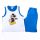 Mickey mouse boy cotton summer ensemble - t-shirt-shorts set - medium blue - 110